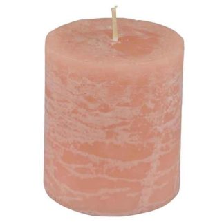 Bougie | Bougie Pilier Déco "Rustique" 7cm Rose Poudré Bougie Bougie