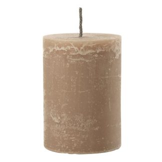 Bougie | Bougie Pilier Extérieur "Odessa" 21cm Taupe Bougie Bougie