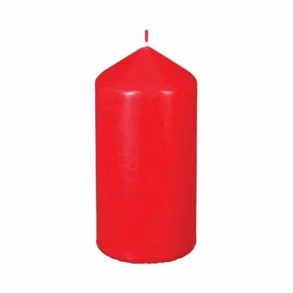 Bougie | Bougie Ronde "Basic" 14cm Rouge Bougie Bougie