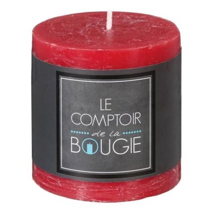 Bougie | Bougie Ronde "Rustic" 7cm Rouge Bougie Bougie