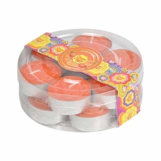 Bougie Chauffe-Plat | Lot de 12 Bougies Chauffe-Plat "Chupa Chups" 3cm Orange Bougie Chauffe-Plat Bougie Chauffe-Plat