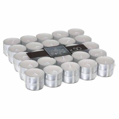 Bougie Chauffe-Plat | Lot de 50 Bougies Chauffe-Plat "Basic" 3,7cm Blanc Bougies & Senteurs Blanc