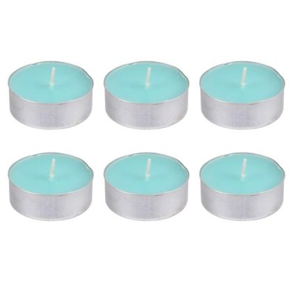 Bougie Chauffe-Plat | Lot de 6 Bougies Chauffe-Plat "Essentiel" 5,5cm Embruns Bougie Chauffe-Plat Bleu