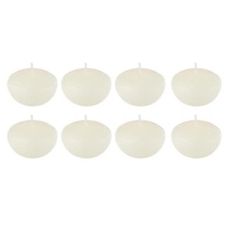 Bougie Chauffe-Plat | Lot de 8 Bougies Chauffe-Plat "Flottante" 6cm Blanc Bougie Chauffe-Plat Blanc