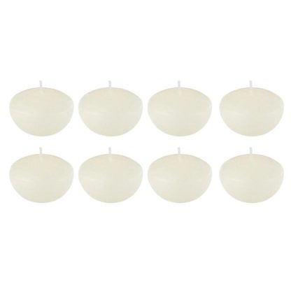 Bougie Chauffe-Plat | Lot de 8 Bougies Chauffe-Plat "Flottante" 6cm Blanc Bougie Chauffe-Plat Blanc