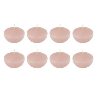 Bougie Chauffe-Plat | Lot de 8 Bougies Chauffe-Plat "Flottante" 6cm Rose Bougie Chauffe-Plat Bougie Chauffe-Plat