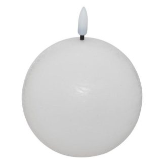 Bougie LED | Bougie Boule à LED "Molia" 12cm Blanc Bougie LED Blanc