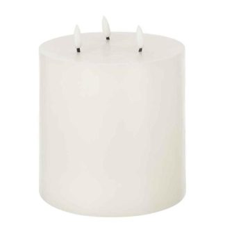 Bougie LED | Bougie Led Déco "3 Flammes" 18cm Blanc Bougie LED Blanc