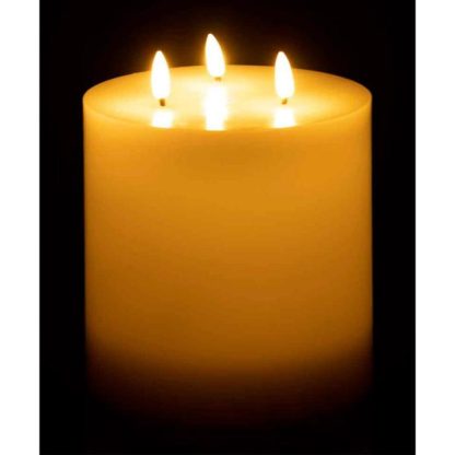 Bougie LED | Bougie Led Déco "3 Flammes" 18cm Blanc Bougie LED Blanc