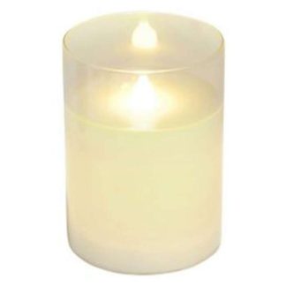 Bougie LED | Bougie Ronde LED "Verrine" 10cm Blanc Bougie LED Blanc