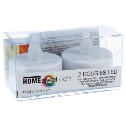 Bougie LED | Lot de 2 Bougies "Led" 4cm Blanc Bougies & Senteurs Blanc