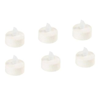 Bougie LED | Lot de 6 Bougies Led "Colorama" 4cm Blanc Bougie LED Blanc