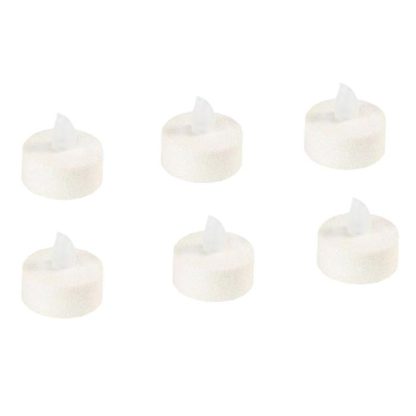 Bougie LED | Lot de 6 Bougies Led "Colorama" 4cm Blanc Bougie LED Blanc