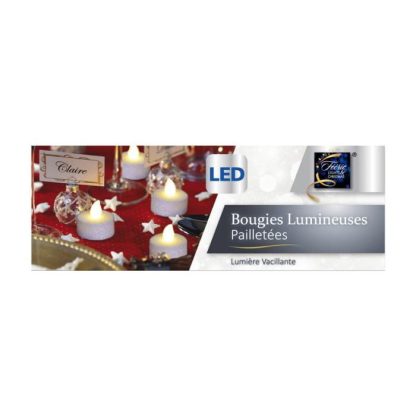 Bougie LED | Lot de 6 Bougies Led "Colorama" 4cm Blanc Bougie LED Blanc