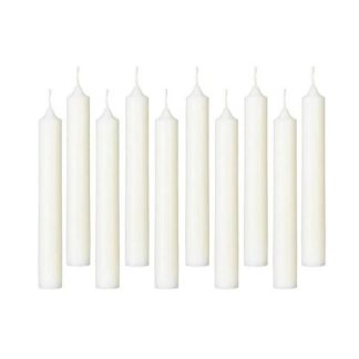 Bougie | Lot de 10 Bougies Bâton "Basic" 16cm Ivoire Bougie Bougie