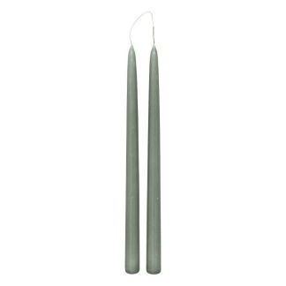 Bougie | Lot de 2 Bougies Bâton "Hugo" 30cm Vert Céladon Bougie Bougie