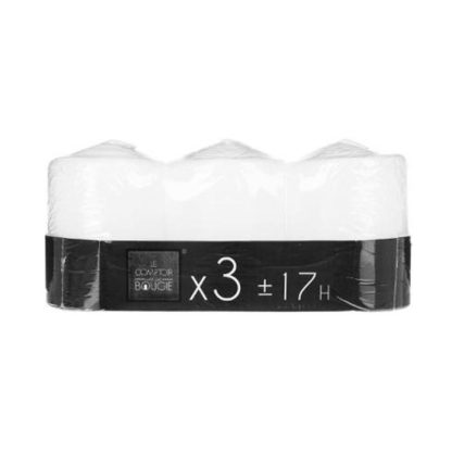 Bougie | Lot de 3 Bougies Votives "Basic" 7,5cm Blanc Bougie Blanc