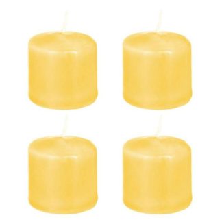 Bougie | Lot de 4 Bougies Votives "Basic" 3cm Jaune Bougie Bougie