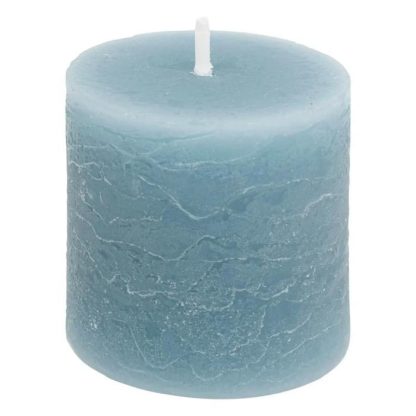 Bougie | Lot de 4 Bougies Votives "Rustic" 4,5cm Bleu Orage Bougie Bleu Orage