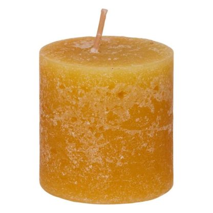 Bougie | Lot de 4 Bougies Votives "Rustic" 4,5cm Jaune Bougie Bougie