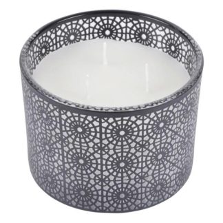 Bougie Parfumée | Bougie Verrine Déco Parfumée "Élégant" 15cm Argent Bougie Parfumée Argent