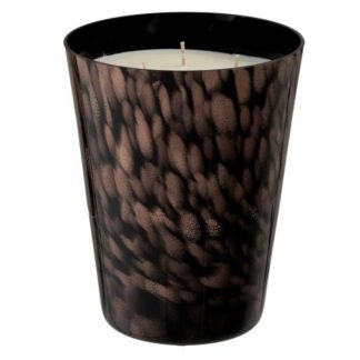 Bougie Parfumée | Bougie Parfumée "Bois de Santal" 20cm Noir & Or Bougie Parfumée Bougie Parfumée