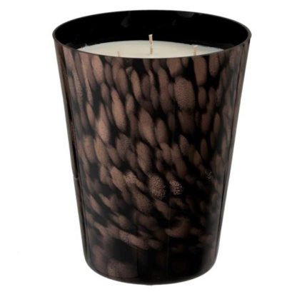 Bougie Parfumée | Bougie Parfumée "Bois de Santal" 20cm Noir & Or Bougie Parfumée Bougie Parfumée