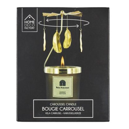 Bougie Parfumée | Bougie parfumée "Carrousel" 8cm Bois & Gigembre Bougie Parfumée Bougie Parfumée