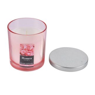 Bougie Parfumée | Bougie Parfumée Couvercle "Essentiel" 8cm Rose Bougie Parfumée Bougie Parfumée