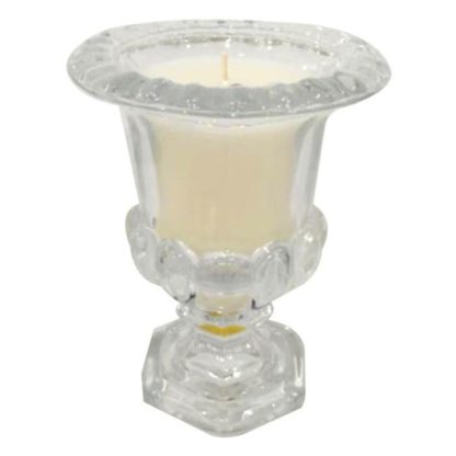 Bougie Parfumée | Bougie Parfumée Déco "Vase Médicis" 800g Pivoine Bougie Parfumée Blanc & Transparent