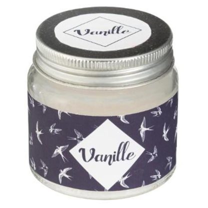 Bougie Parfumée | Bougie Parfumée en Verre "Bocal" 65g Vanille Bougie Parfumée Bleu