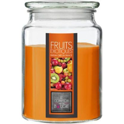 Bougie Parfumée | Bougie Parfumée en Verre "Couvercle" 510g Fruits Exotiques Bougie Parfumée Bougie Parfumée