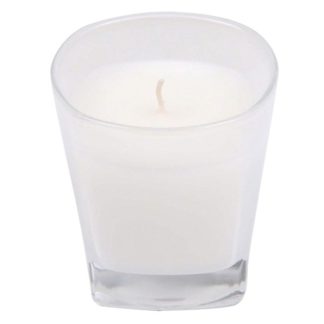 Bougie Parfumée | Bougie Parfumée en Verre "Essentiel" 7cm Jasmin Bougie Parfumée Blanc