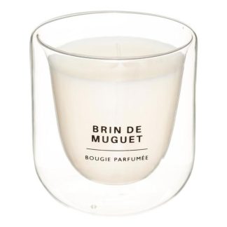 Bougie Parfumée | Bougie Parfumée En Verre "Ilan" 130g Brin de Muguet Bougie Parfumée Blanc