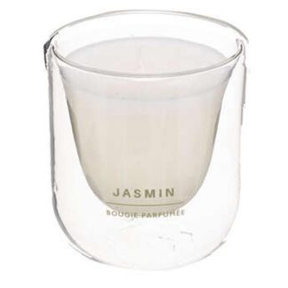 Bougie Parfumée | Bougie Parfumée en Verre "Ilan" 130g Jasmin Bougie Parfumée Blanc