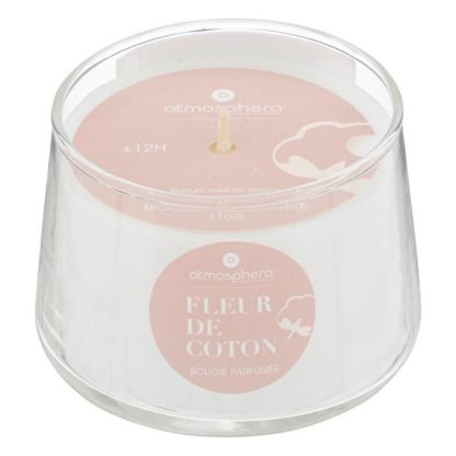 Bougie Parfumée | Bougie Parfumée en Verre "Izor" 110g Fleur de Coton Bougie Parfumée Blanc