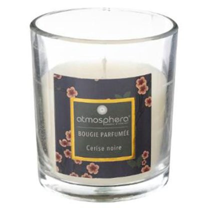 Bougie Parfumée | Bougie Parfumée en Verre "Neda" 110g Cerise Noire Bougie Parfumée Blanc