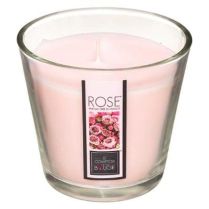 Bougie Parfumée | Bougie Parfumée en Verre "Nina" 190g Rose Bougie Parfumée Bougie Parfumée