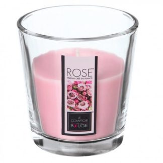 Bougie Parfumée | Bougie Parfumée en Verre "Nina" 90g Rose Bougie Parfumée Bougie Parfumée