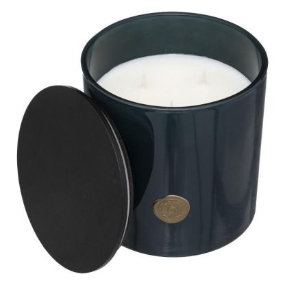 Bougie Parfumée | Bougie Parfumée "Enzo" 1200g Fève de Tonka Bougie Parfumée Bleu Canard