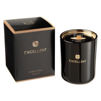 Bougie Parfumée | Bougie Parfumée "Excellent" 14cm Siberia Fir Noir Bougie Parfumée Bougie Parfumée