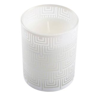 Bougie Parfumée | Bougie Parfumée "Graphic Ethnic" 8cm Blanc Bougie Parfumée Blanc