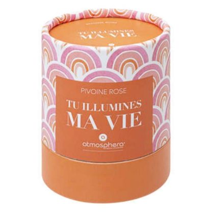 Bougie Parfumée | Bougie Parfumée "Jomy" 200g Pivoine Rose Bougie Parfumée Blanc