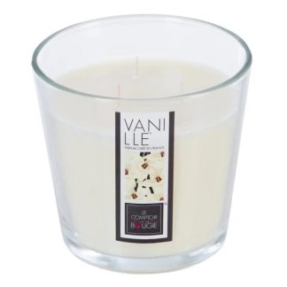 Bougie Parfumée | Bougie Parfumée "Nina" 500g Vanille Bougie Parfumée Blanc