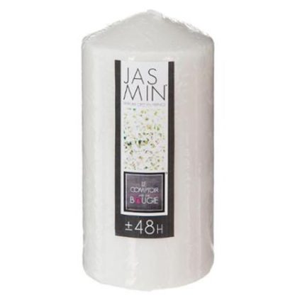 Bougie Parfumée | Bougie Parfumée Ronde "Tami" 395g Jasmin Bougie Parfumée Blanc