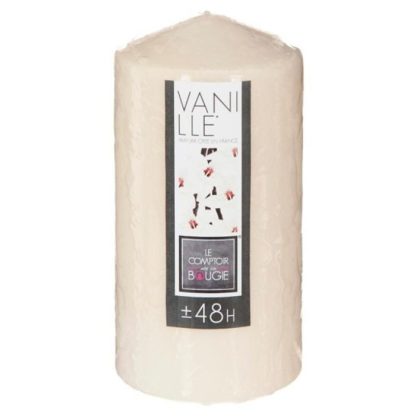 Bougie Parfumée | Bougie Parfumée Ronde "Tami" 395g Vanille Bougie Parfumée Blanc