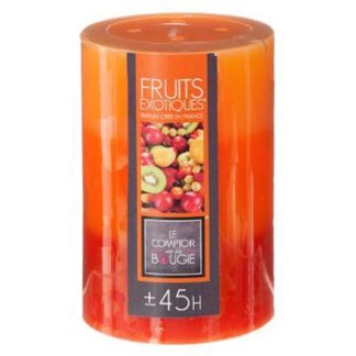 Bougie Parfumée | Bougie Parfumée Ronde "Trio" 310g Fruits Exotiques Bougie Parfumée Bougie Parfumée