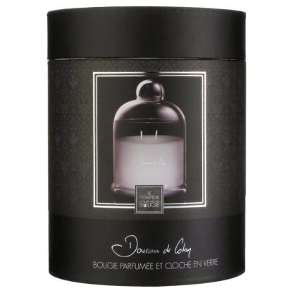 Bougie Parfumée | Bougie Parfumée sous Cloche "Loyd" 650g Douceur Coton Bougie Parfumée Bougie Parfumée