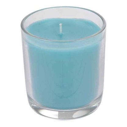 Bougie Parfumée | Bougie Parfumée Verrine Déco "Tropical Fresh" 9cm Pluie d’Été Bougie Parfumée Bleu