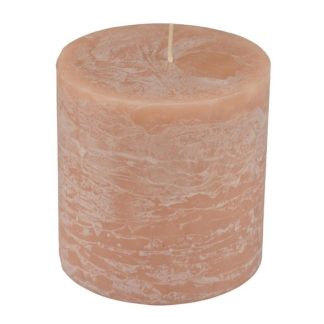 Bougie Parfumée | Bougie Pilier Ronde Déco "Rustique" 10cm Taupe Bougie Parfumée Bougie Parfumée